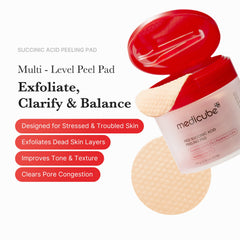 Red Succinic Acid Panthenol Pads - Medicube Value Deal