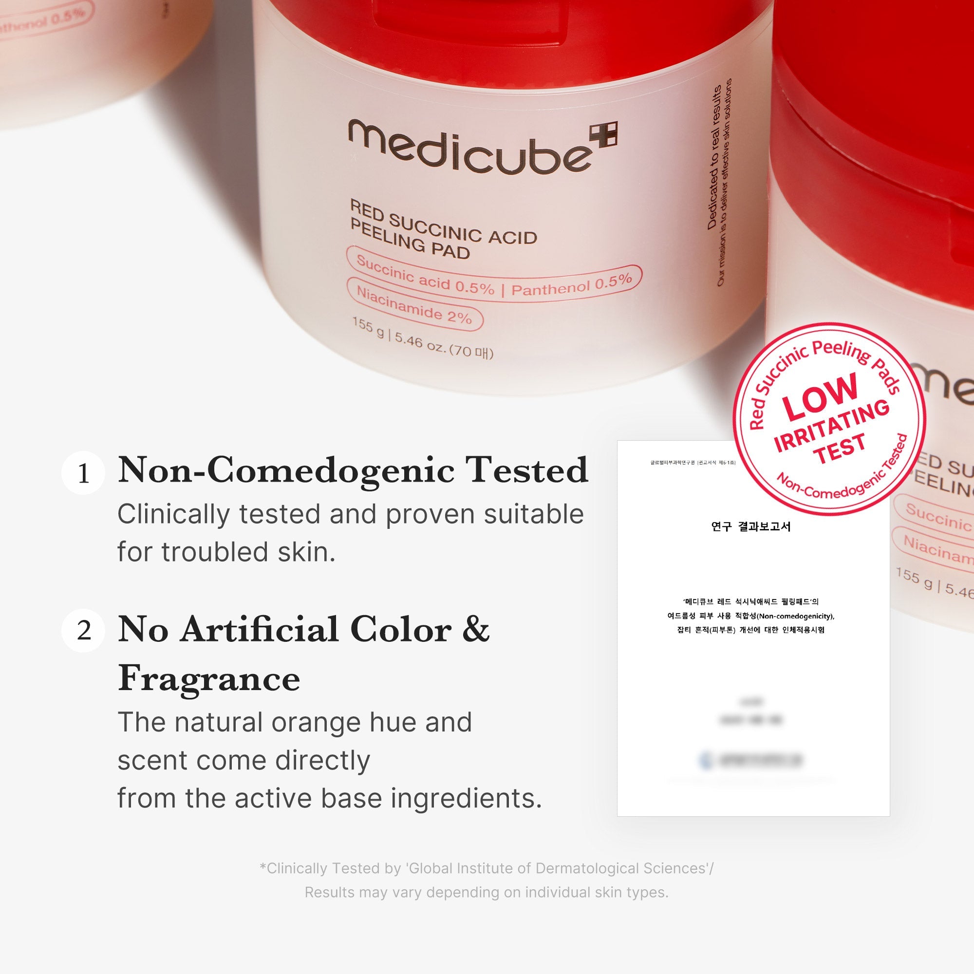 Red Succinic Acid Panthenol Pads - Medicube Value Deal