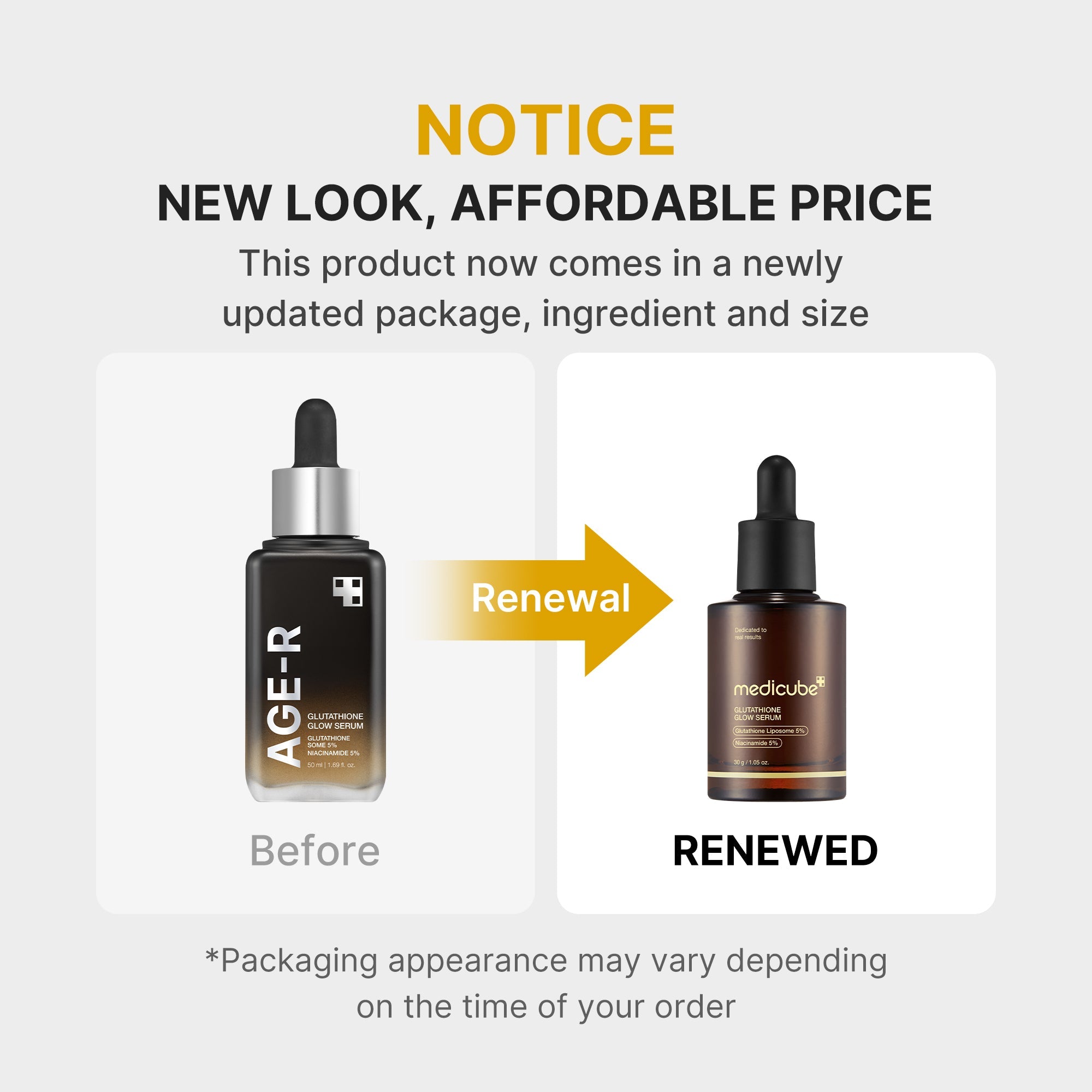 [Subscr.] AGE-R Glutathione Glow Serum - Medicube Bargain