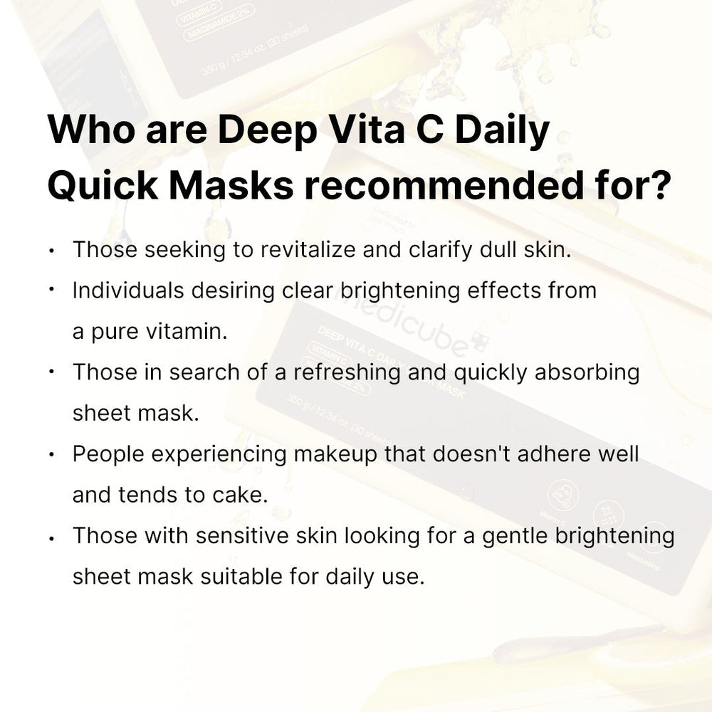 [Subscr.] Deep Vita C Daily Quick Masks - Medicube Discounted