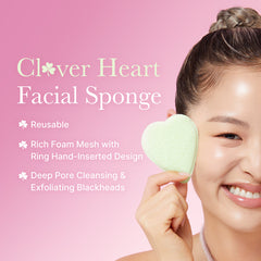 Clover Heart Facial Sponge - Medicube Savings