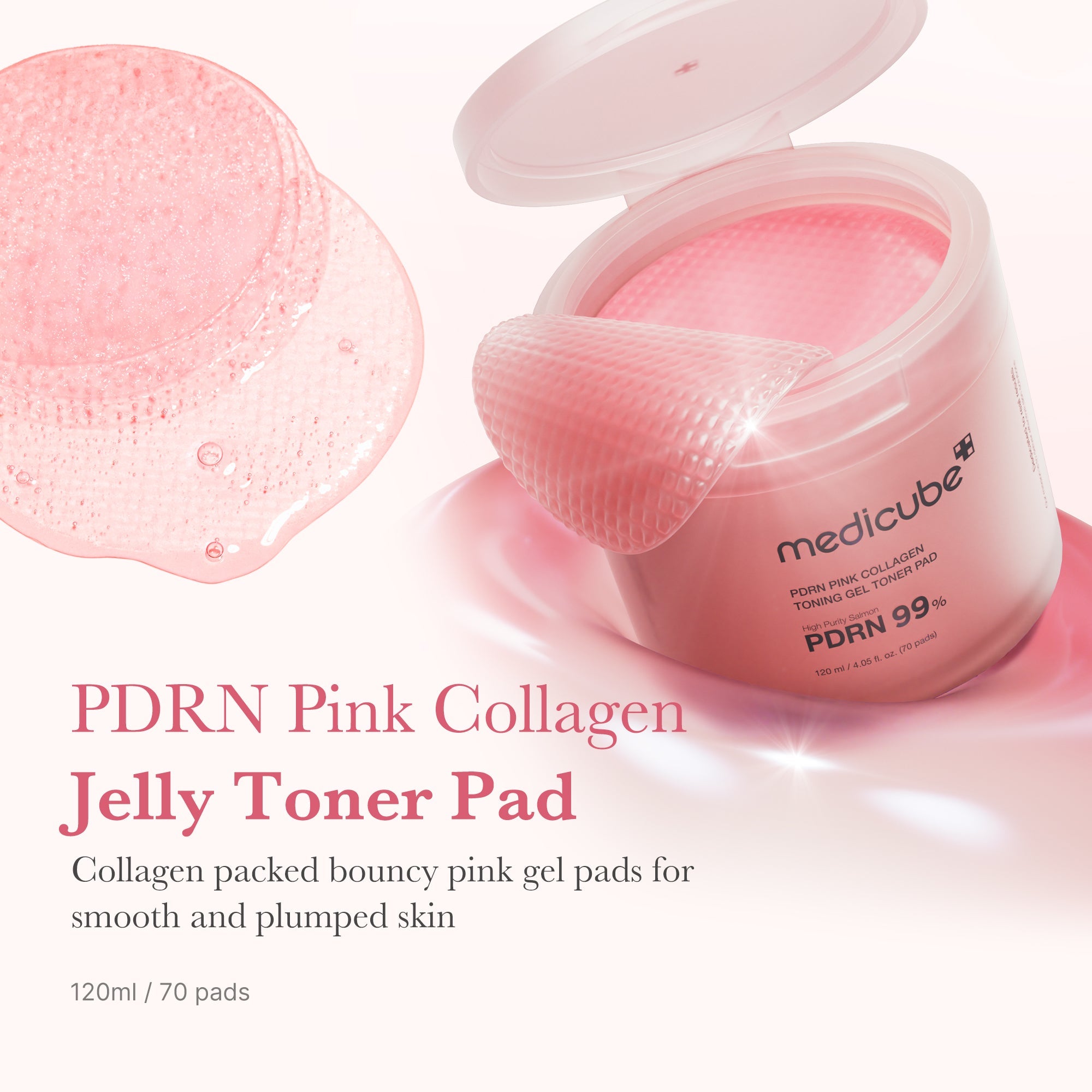 PDRN Pink Collagen Gel Toner Pad - Medicube Savings