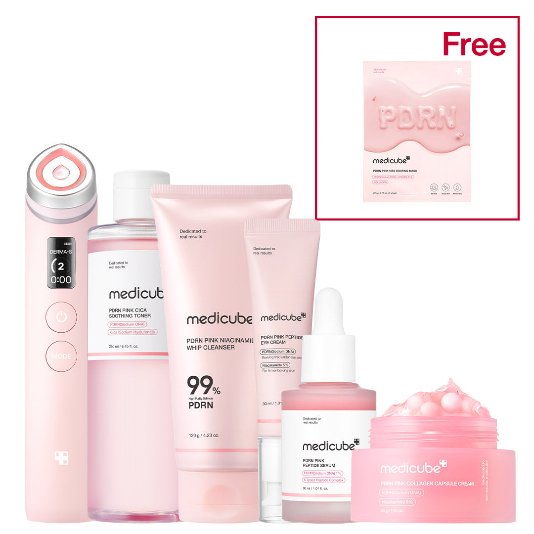 PDRN Pink Glow Home Aesthetic Full Set - Medicube Value Deal