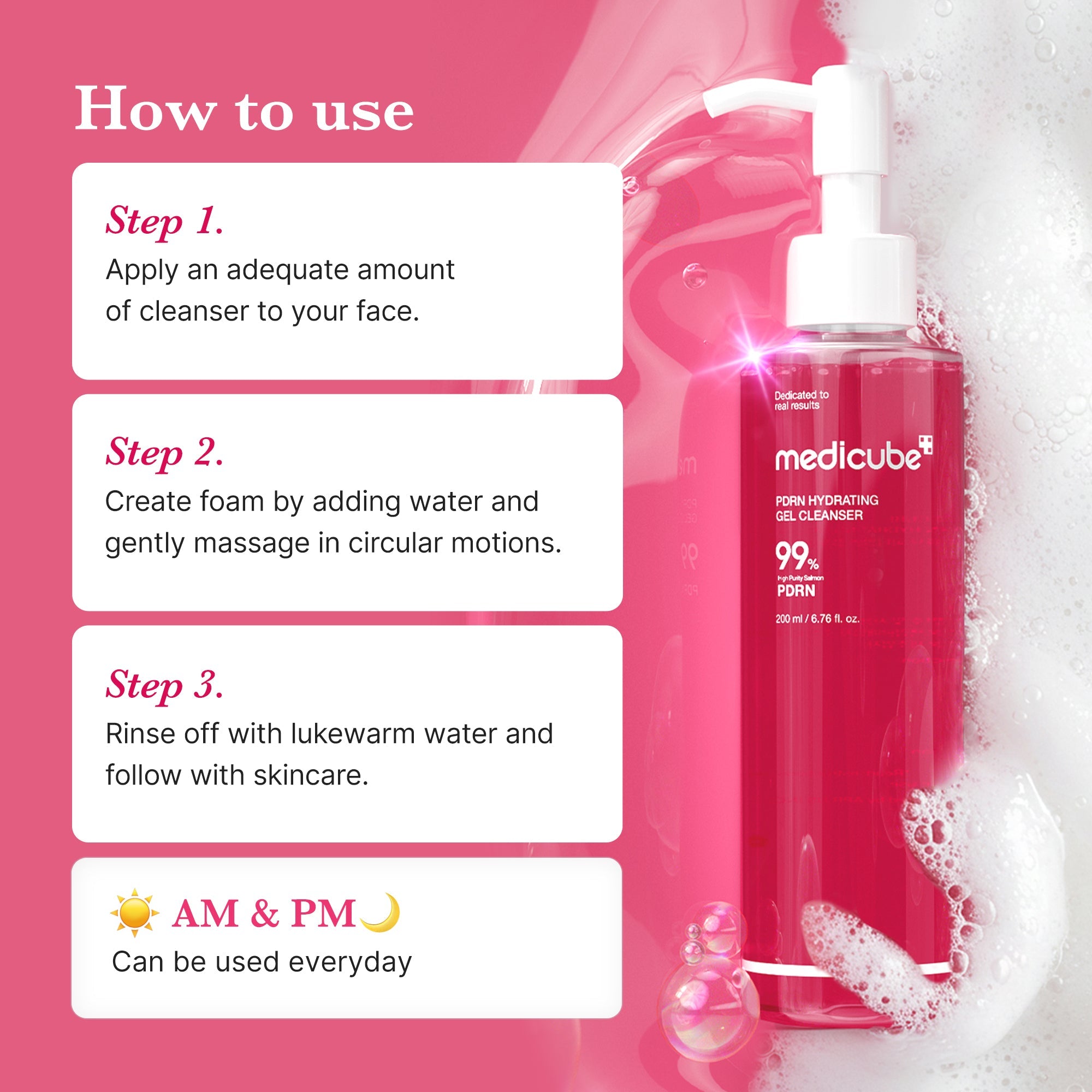 PDRN Pink Gel Cleanser - Medicube Special Offer