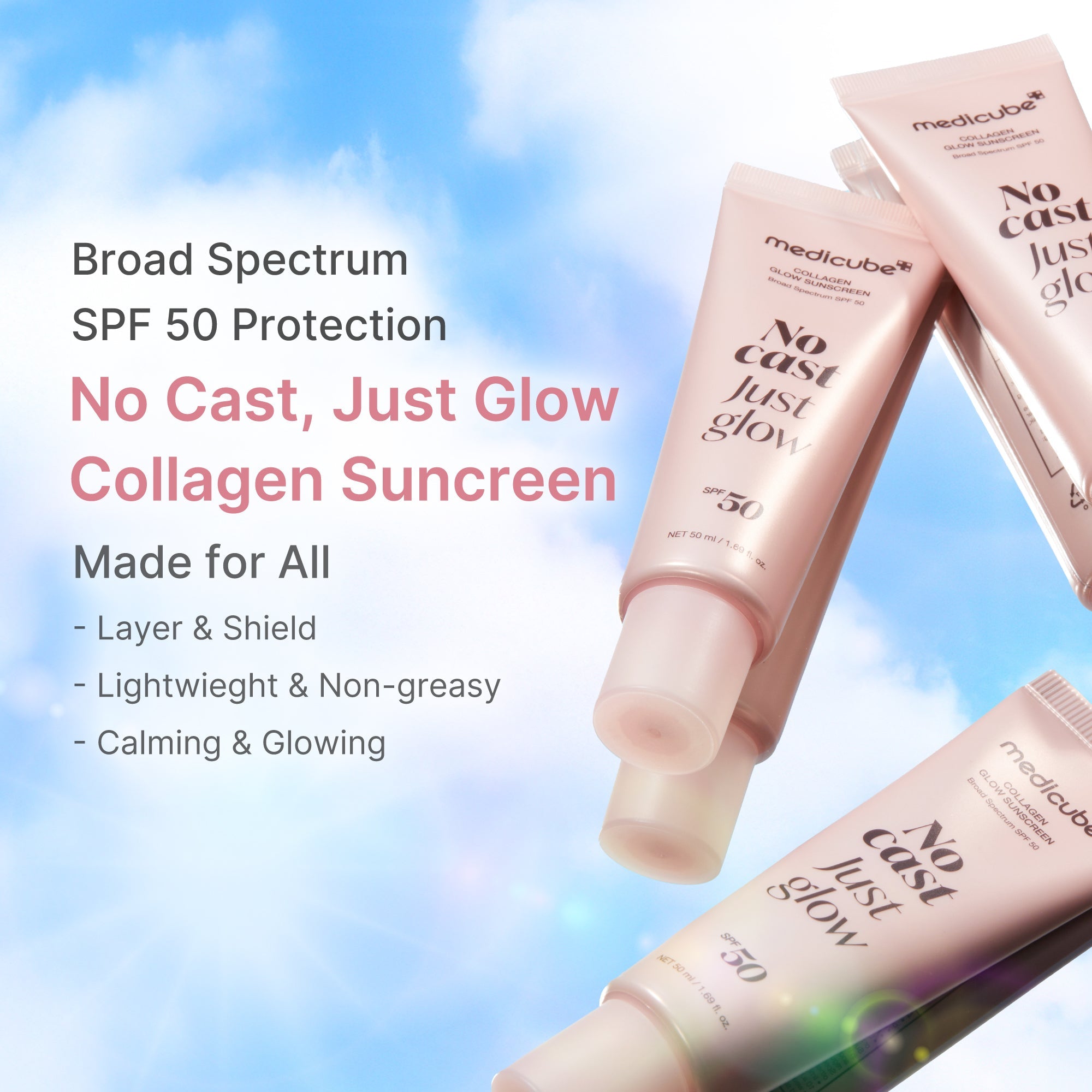No Cast Just Glow Collagen Sunscreen - Medicube Sale