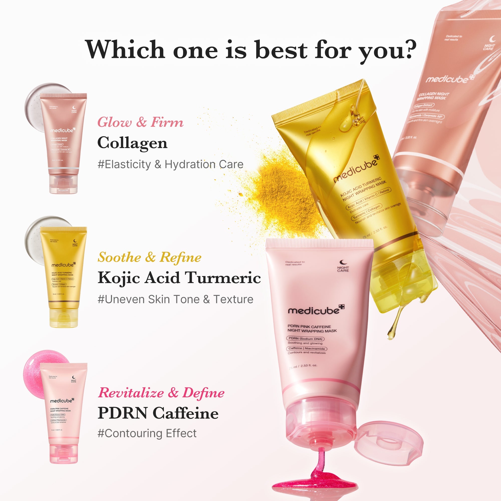 [Subscr.] PDRN Pink Caffeine Overnight Wrapping Mask - Medicube Hot Deal
