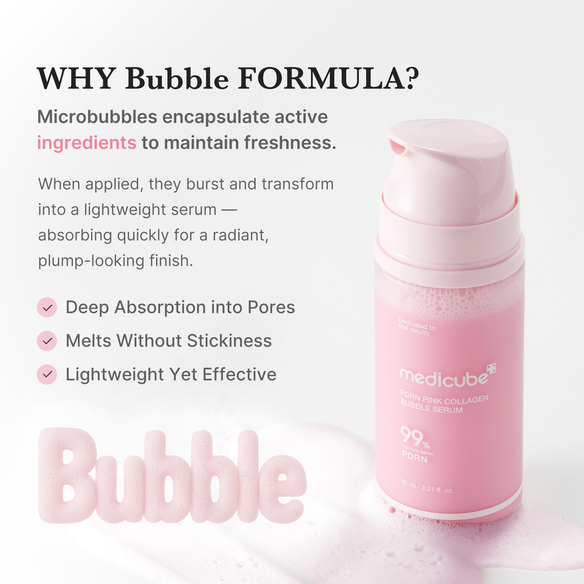 [Subscr.] PDRN Pink Collagen Bubble Serum - Medicube Hot Deal