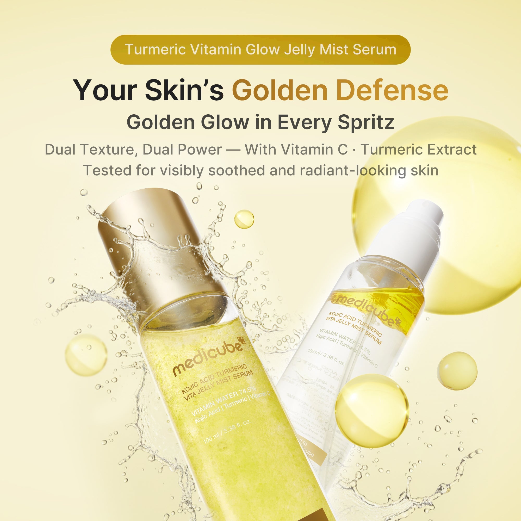 Kojic Acid Turmeric Vitamin Gold Jelly Mist Serum - Medicube On Sale