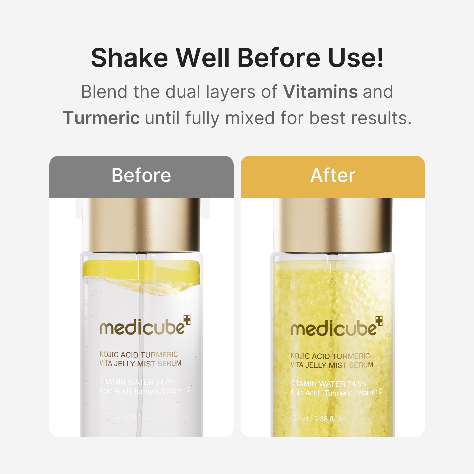 Kojic Acid Turmeric Vitamin Gold Jelly Mist Serum - Medicube On Sale