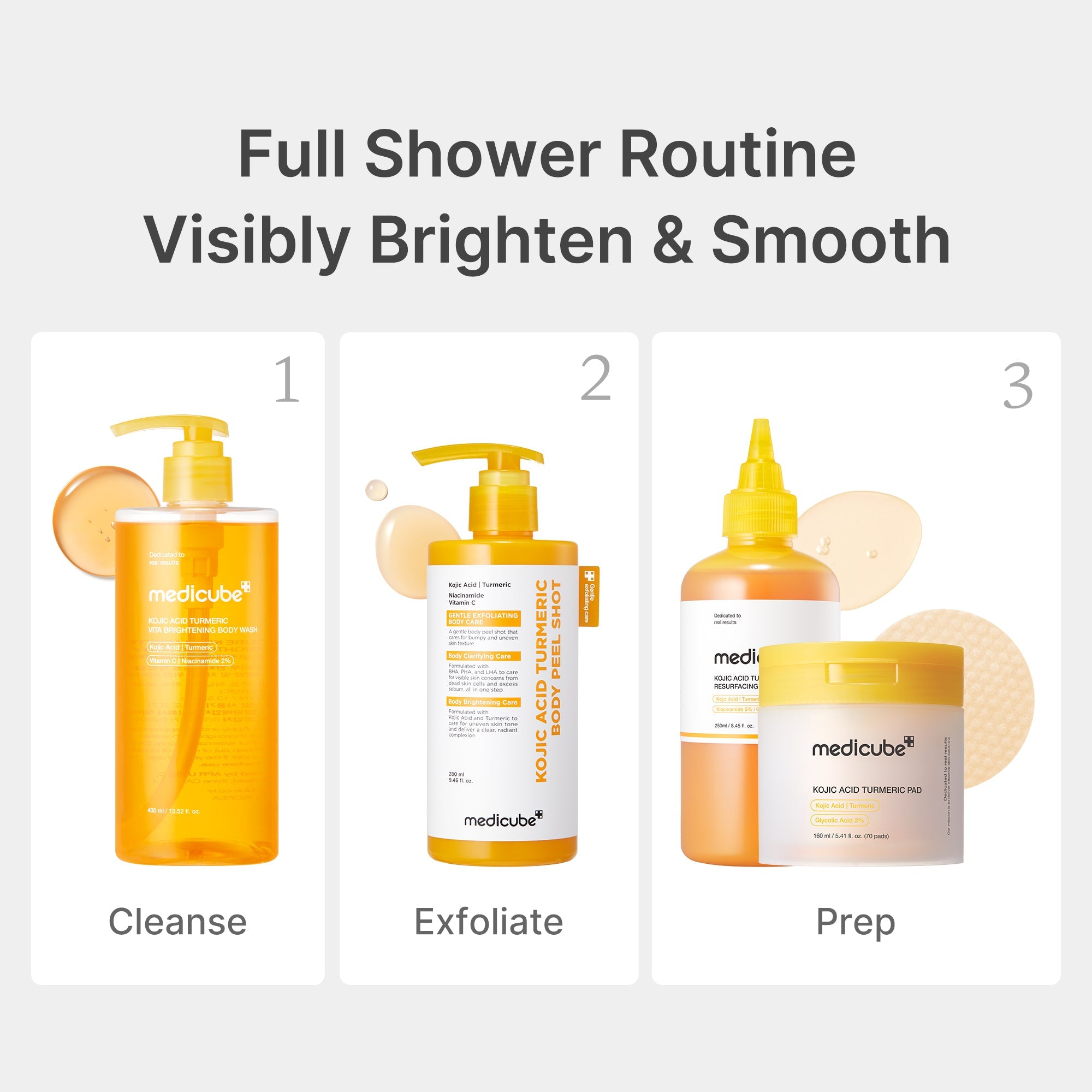 Kojic Acid Turmeric Brightening Body Wash - Medicube Value Deal