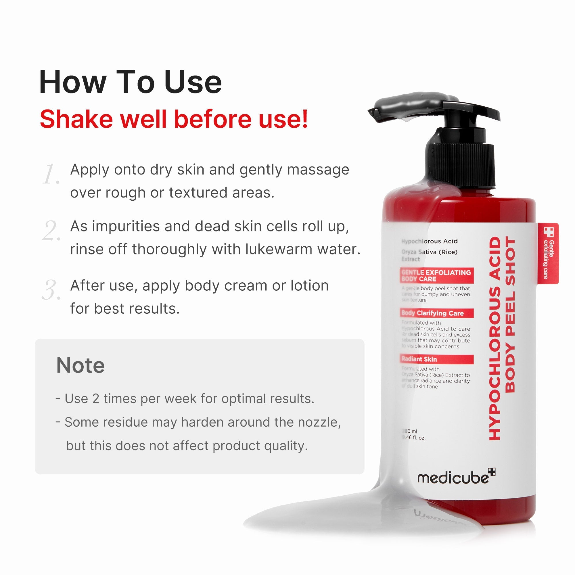Hypochlorous Acid Rice Body Peel Shot - Medicube Hot Deal