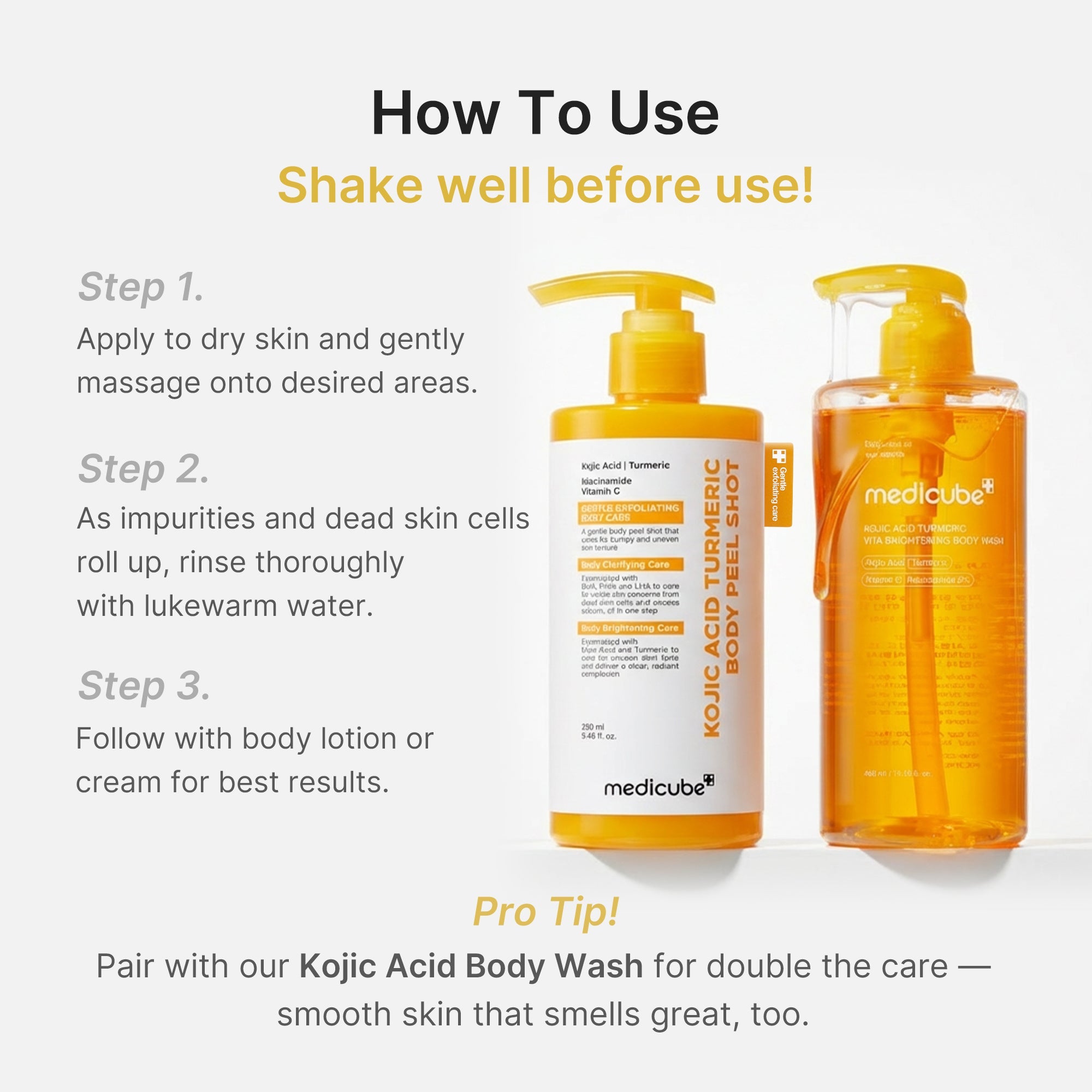 Kojic Acid Turmeric Body Peel Shot - Medicube Bargain
